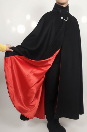 Mantello nero tabarro - nero,