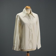 Gucci Camicia Vintage Cotone Bianco Taglia 48 Italia Anni 70-80 Originale