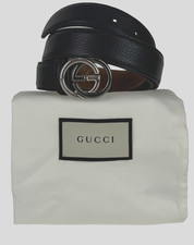 Gucci Auth Black Leather Belt