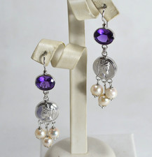 ORECCHINI ARGENTO 925 AMETISTA