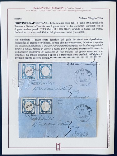 Napoli province grana 1862 - 2+2,