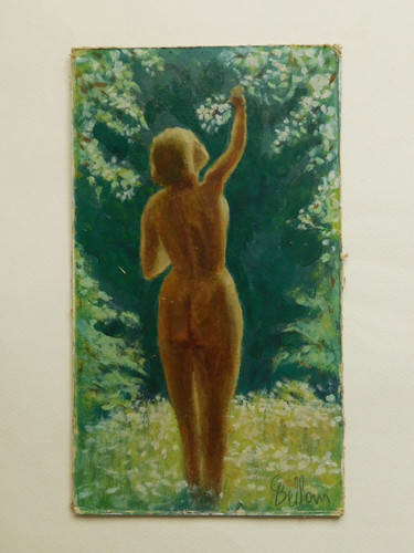 Vecchio dipinto nudo donna - nudo, di
