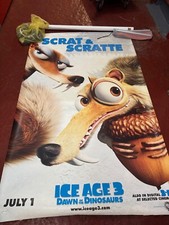 Ice Age 3 cinema banner | film movie vinyl poster quad rare