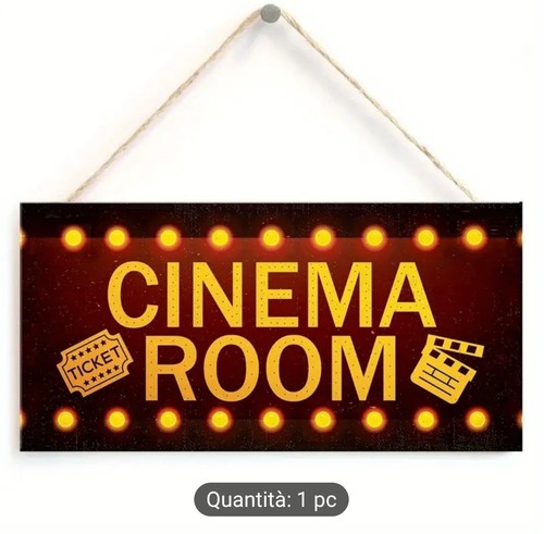 Placca parete sala cinema - placca,