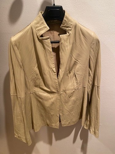 Giubotto pelle beige leggero - giubotto,