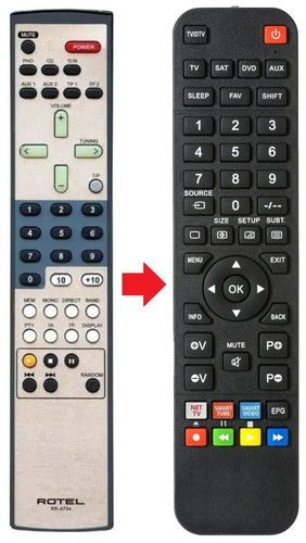 Telecomando adatto per - , rotel