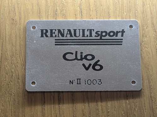 Plaque renault sport - plaque, v6