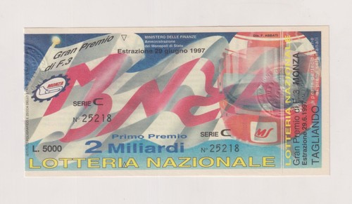 Biglietto lotteria monza f3 - biglietto, di