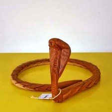 serpente cobra in legno vintage snodabile