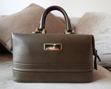 Beauty case bag borsa pelle vintage donna beautycase