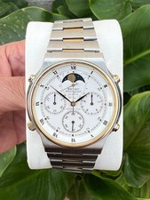 Vintage Seiko Moon Phase Chronograph 7A48-7000 Quartz Date Men's Sports 100 - RD