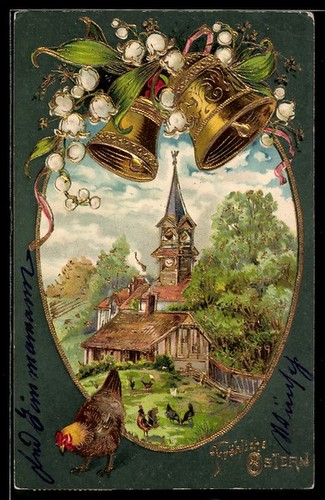 Cartolina rilievo chiesa - cartolina, in