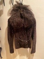 Giacca astrakan  marron  collo