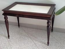  Tavolino da Salotto in legno massello con piano in marmo