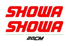 2 Adesivi SHOWA - forcelle,, moto, tuning, motard, motocross ROSSO