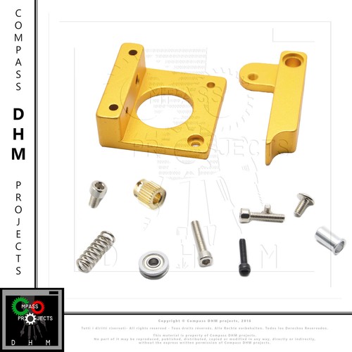 Blocco alluminio estrusore - , mk8