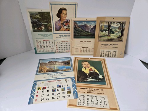 Lotto calendari vintage - , 1956