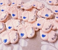 Calamita in Fimo Piedini Bomboniera con nome o senza,Nascita Battesimo Compleann