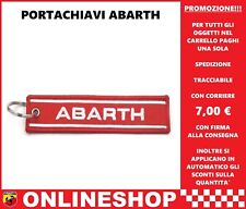 PORTACHIAVI ABARTH COLORE ROSSO CON CUCITURE BIANCHE 595 695 124 BIPOSTO TUNING