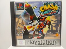 Crash Bandicoot Warped PlayStation 1 PS1 Sony Platinum Custodia Danneggiata