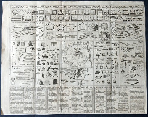 Stampa antica chatelain 1713 - antica,