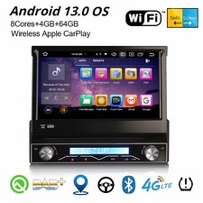 8-Core Android 13 Universal 1 Din DAB+ Autoradio CarPlay DVD WiFi Navi OBD2 64GB