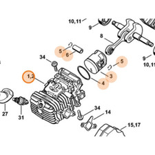 STIHL CILINDRO CON PISTONE Ø