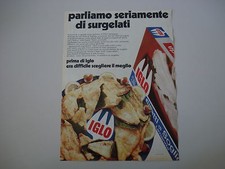 advertising Pubblicità 1969 SURGELATI IGLO