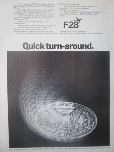 1971 pub avion - 6/1971, fokker