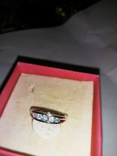 ANELLO ORO BIANCO 9 CT CON