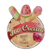 Targa di Latta " Gelato "