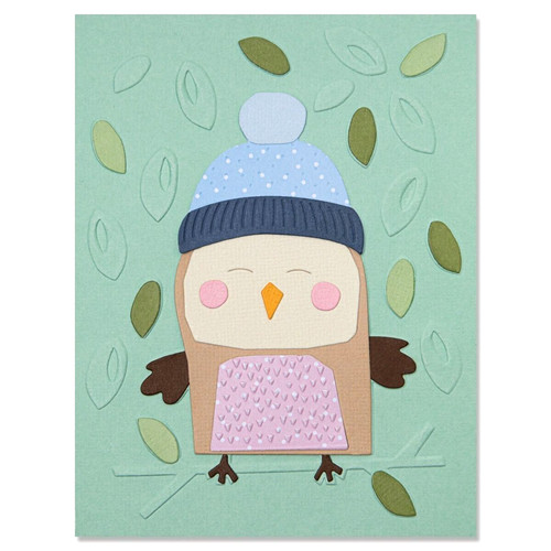 Cozy owl sizzix thinlits - cozy,