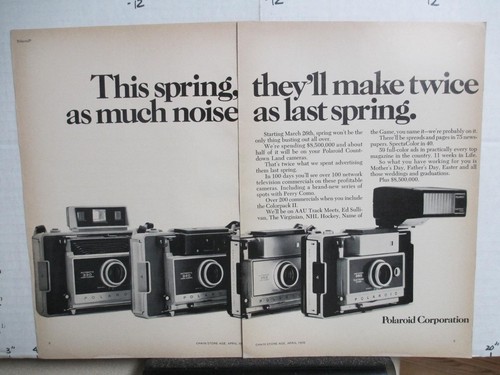 Rivista annuncio 1970 - rivista, polaroid