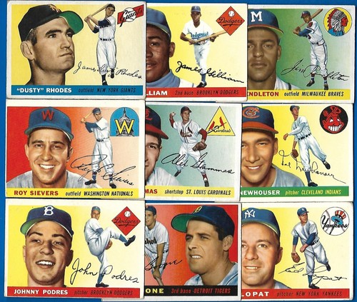 1955 topps mlb baseball - card, &