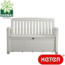 Keter Patio Bench panchina baule cassapanca esterno in resina effetto legno 227L