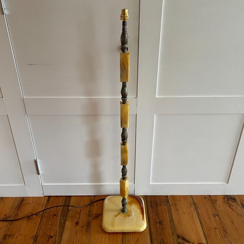 Vintage marbleized floor lamp - vintage,