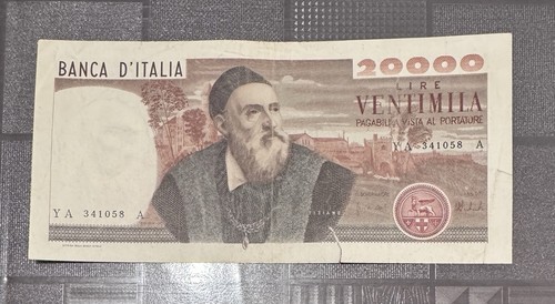 20000 lire tiziano decreto - lire,
