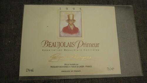 Etiquette vin beaujolais - etiquette,
