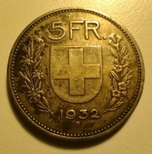 MONETA 5 FRANCHI SVIZZERI -