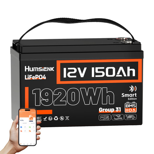 Humsienk lifepo4 12v 150ah - 12v,