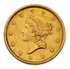 1853 $1 Oro Libertà In