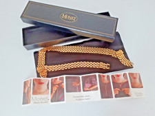 ✅💯Introvabile rara collana e bracciale  vintage anni 80 MONET placcato oro