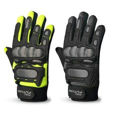 Guanti da Moto In Tessuto SUPER ESTIVI con protezioni Giallo-Nero 