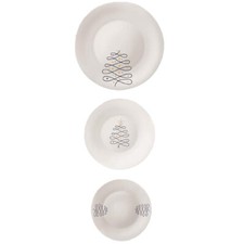 Servizio di piatti  18 pezzi blu christmas natale per 6 persone in vetro opale S