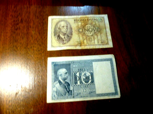 Regno italia banconote 5 - banconote,