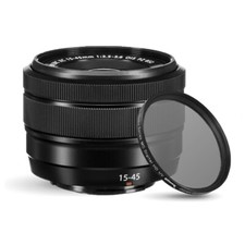 Fujifilm XC 15-45mm f/3.5-5.6 OIS PZ obiettivo (nero) + filtro UV - nuovo in scatola bianca