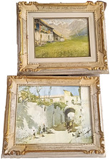 CORNICE IN STILE BAROCCO  VENEZIANO , SET 2 PEZZI  CON STAMPE  32X38,5