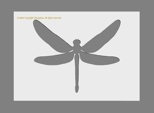 Dragonfly mylar stencil - dragonfly,