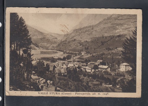 Cartolina valle stura cuneo - valle,
