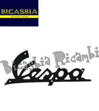 1408 - TARGHETTA ANTERIORE NERA VESPA 125 VNB1T VNB2T VNB3T CON FORI PER RIVETTI